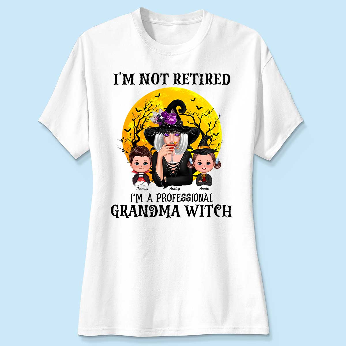 Professional Grandma Witch Halloween Personalized Shirt