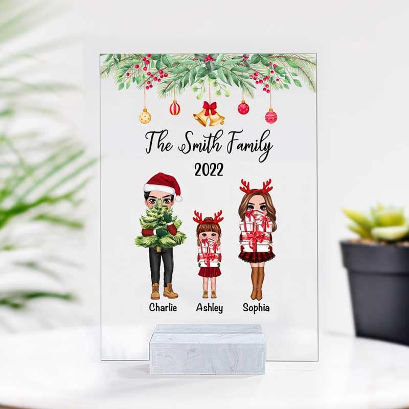 Christmas Family Standing Personalized Acrylic Plaque