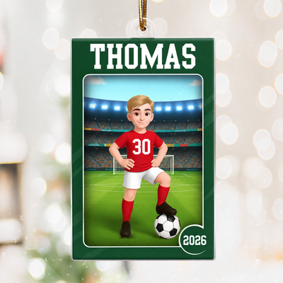 Soccer Boy Girl 3D Effect Action Figure - Personalized Acrylic Ornament