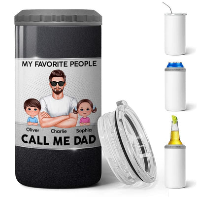 Favorite People Call Me Dad Simple Modern Tumbler Personalized 4 in 1 Can Cooler Christmas Gift For Dad