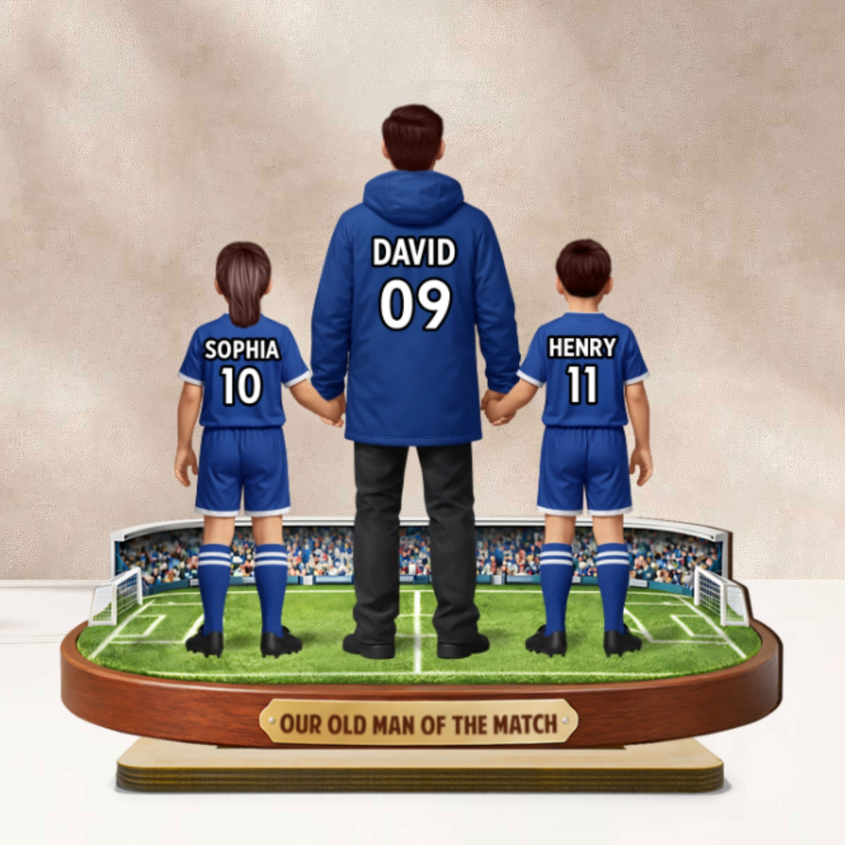 My Old Man Of The Match - Personalised 2-Layered Wooden Plaque - UK Father's Day Gift For Football Dad