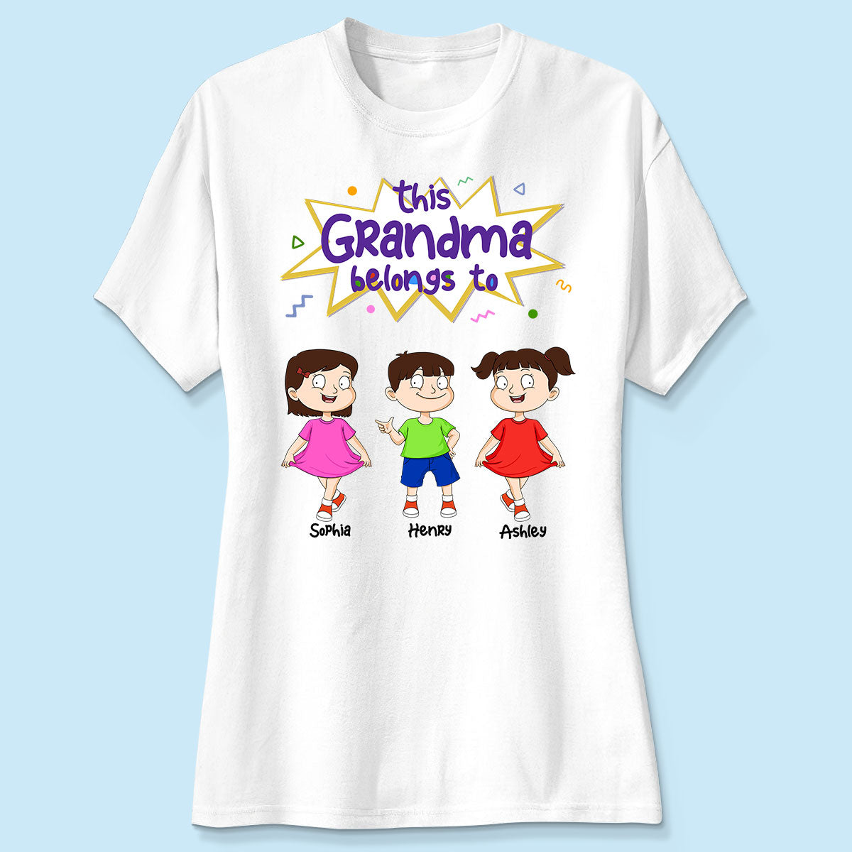 This Grandma Mom Belongs To Adorable Kids Personalized Shirt