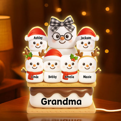 Cute Smores Grandma Grandkids - Personalized Light Box - Christmas Gift For Grandmas