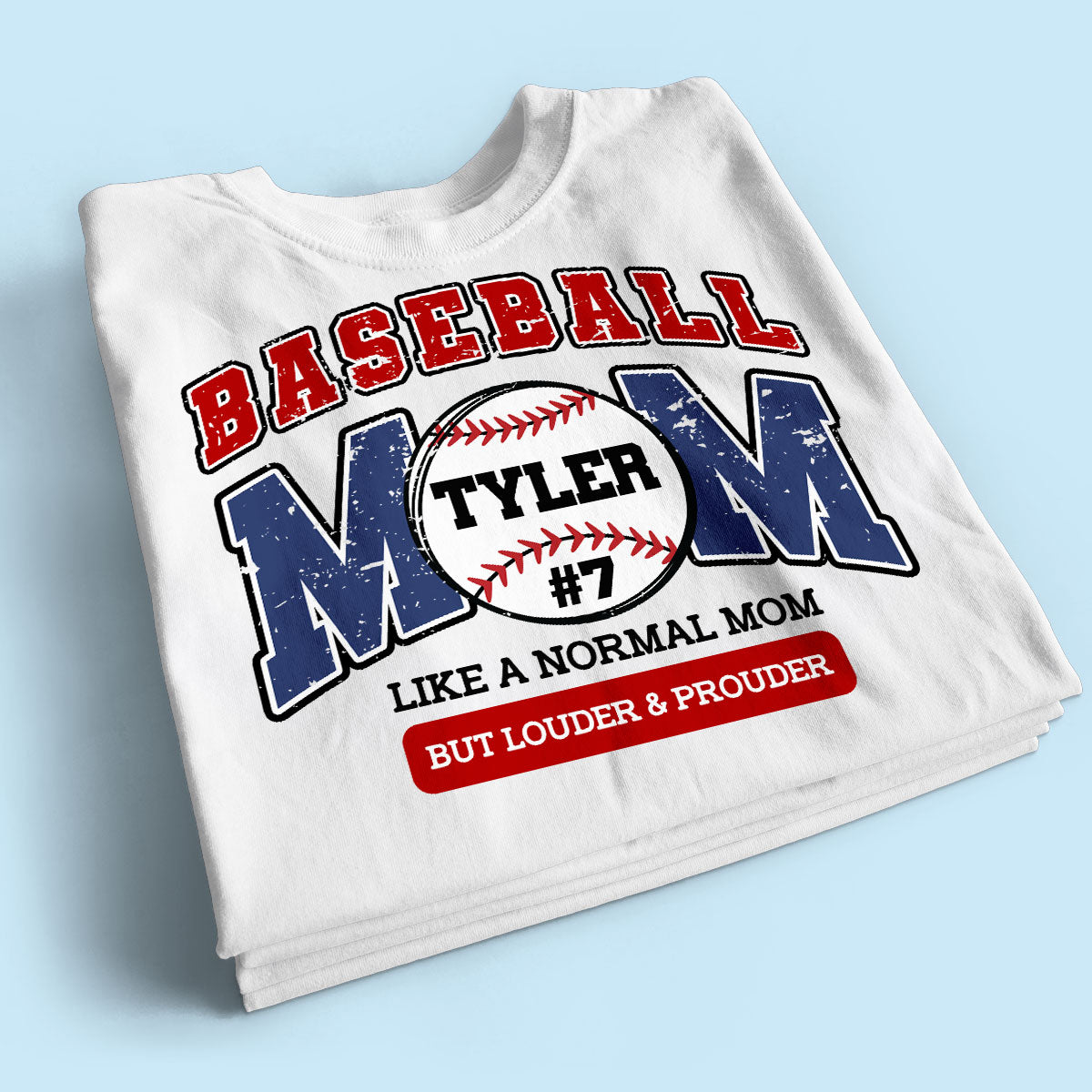 Baseball Mom Loud and Proud Personalized Shirt, Proud Baseball Mom Game Day Shirt, Gift For Baseball Mom