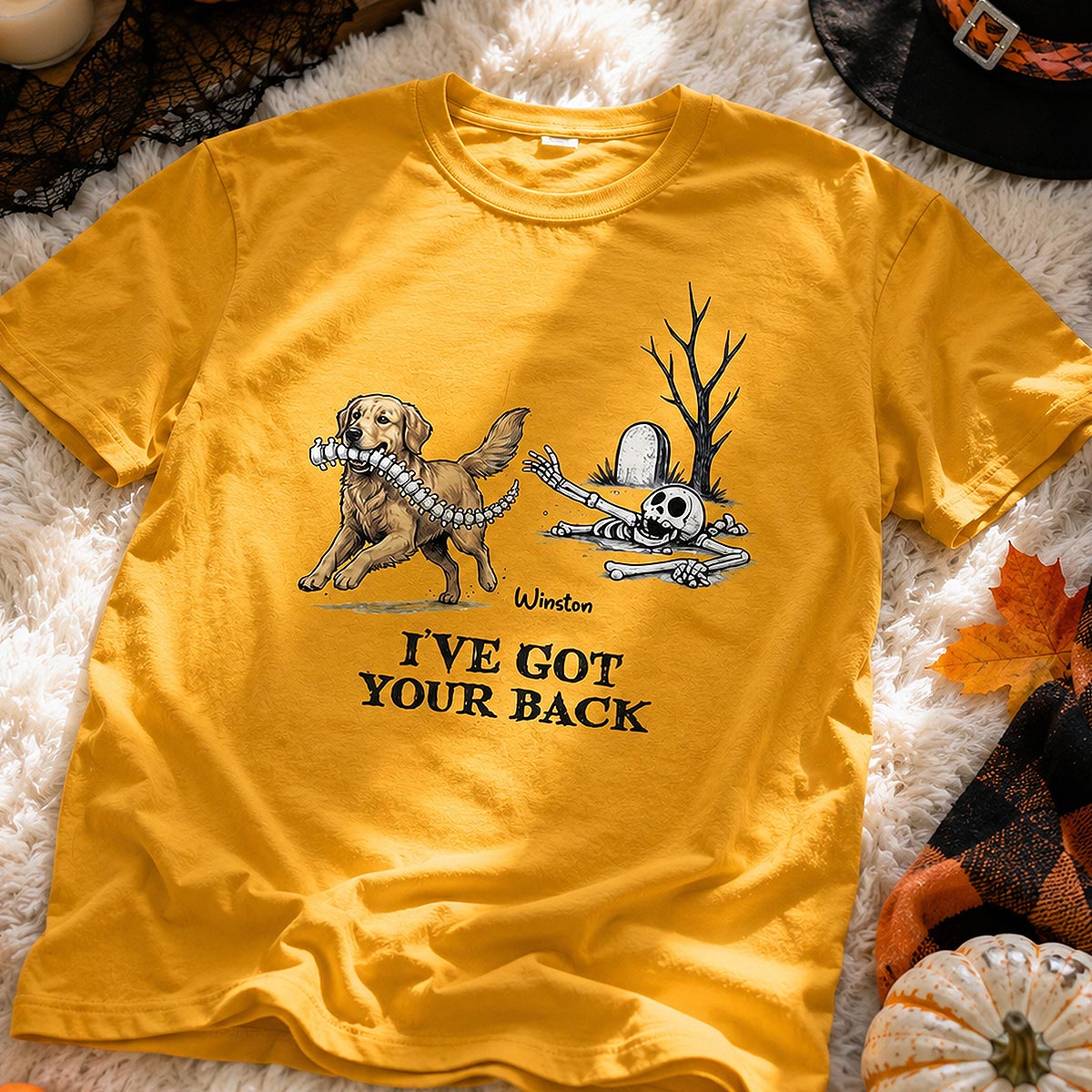 I've Got Your Back Dog Stealing Backbone - Personalized Shirt - Funny Halloween Costume For Dog Lovers