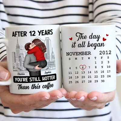 You're Still Hotter Than This Coffee Calendar Anniversary Gift For Couple  Gift Personalized Mug
