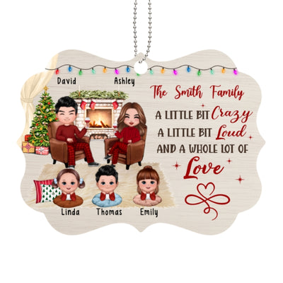 Family Kids Chin On Personalized Wooden Ornament