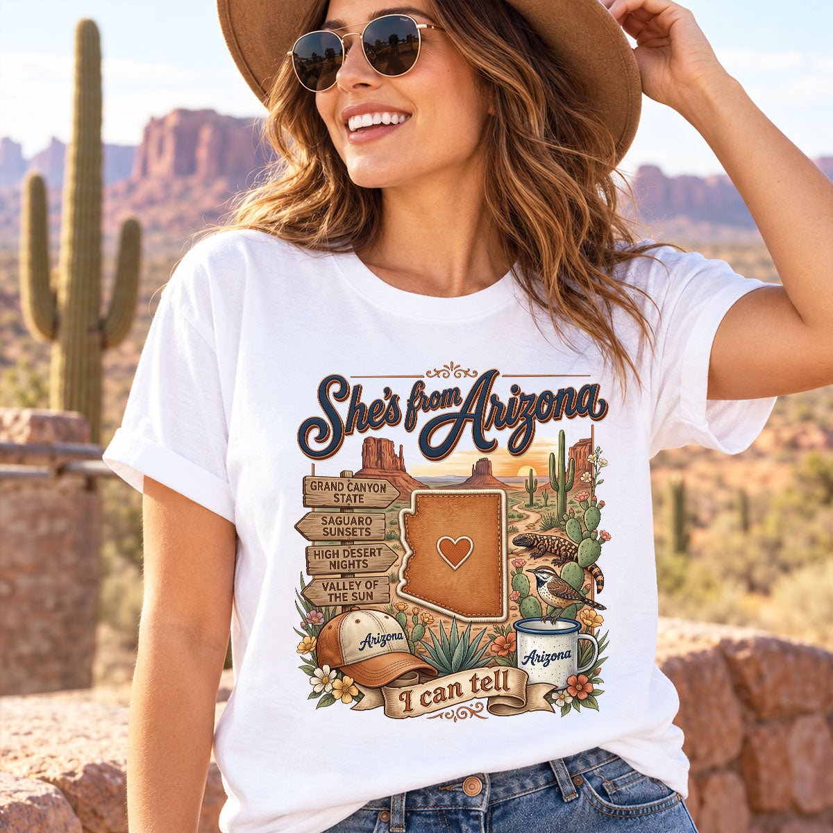 She's from the State I Can Tell - Personalized Shirt - Small Town Proud Shirt