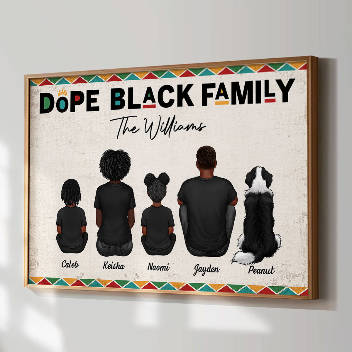 African American Dope Black Family Personalized Poster