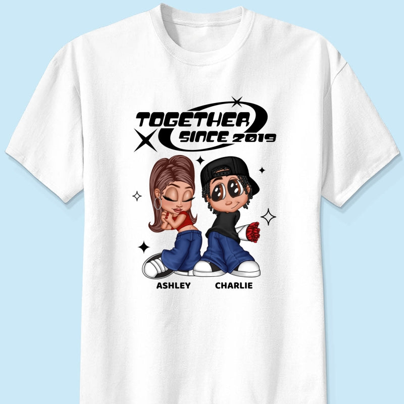 Y2K Couple Together Since Personalized Shirt, Perfect 2025  Gift For Him For Her