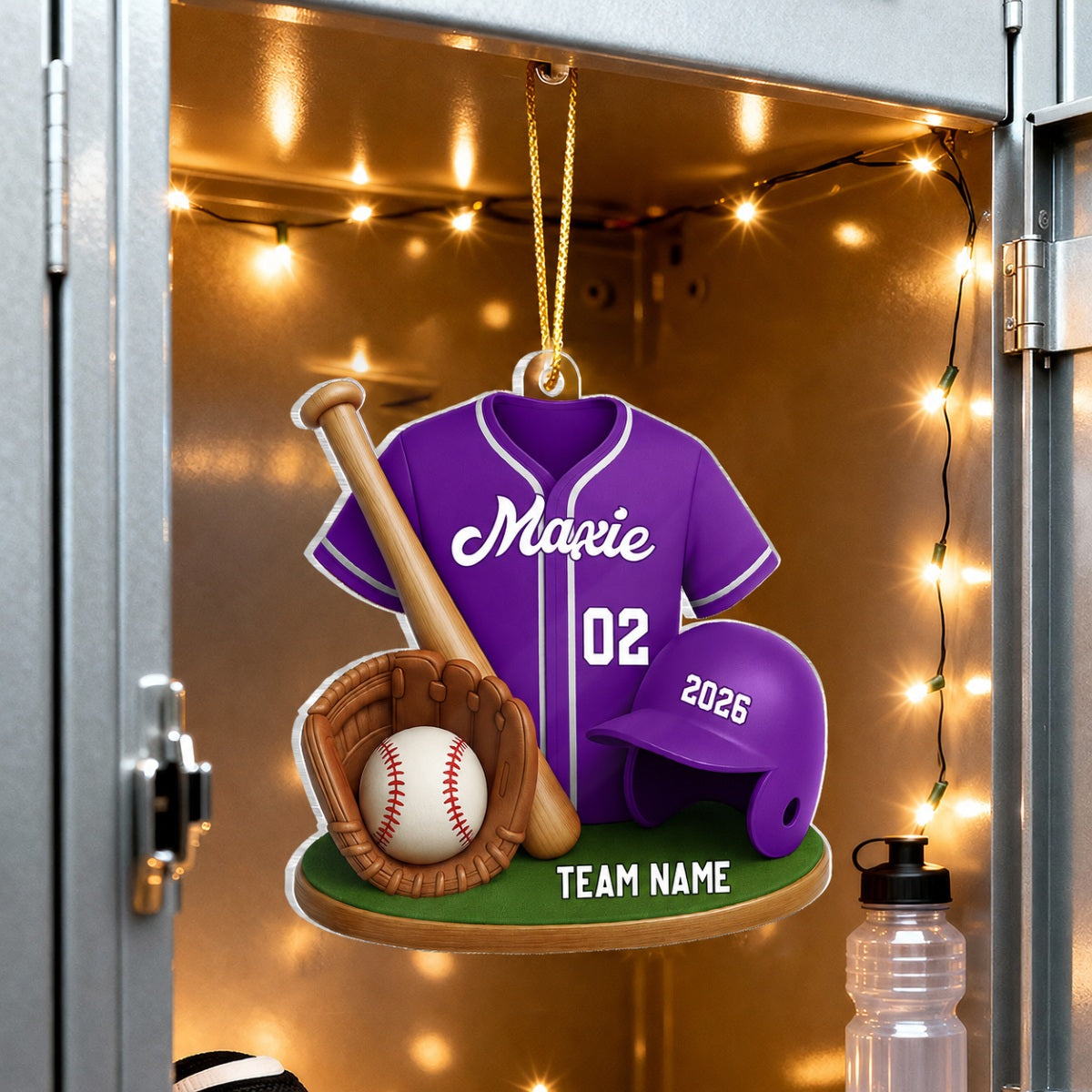 Baseball Custom Jersey 3D Effect - Personalized Acrylic Ornament - Christmas Gift for Son, Daughter, Grandkids