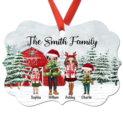 Doll Family Christmas Tree Farm Personalized Christmas Ornament