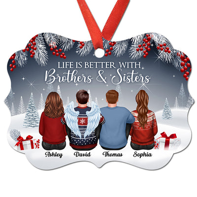 Life Is Better With Brothers Sisters Berry Tree Personalized Christmas Ornament