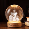 Mother's Day Photo - Personalized Crystal Ball LED Night Light - Sentimental Gift for Mom, Wife