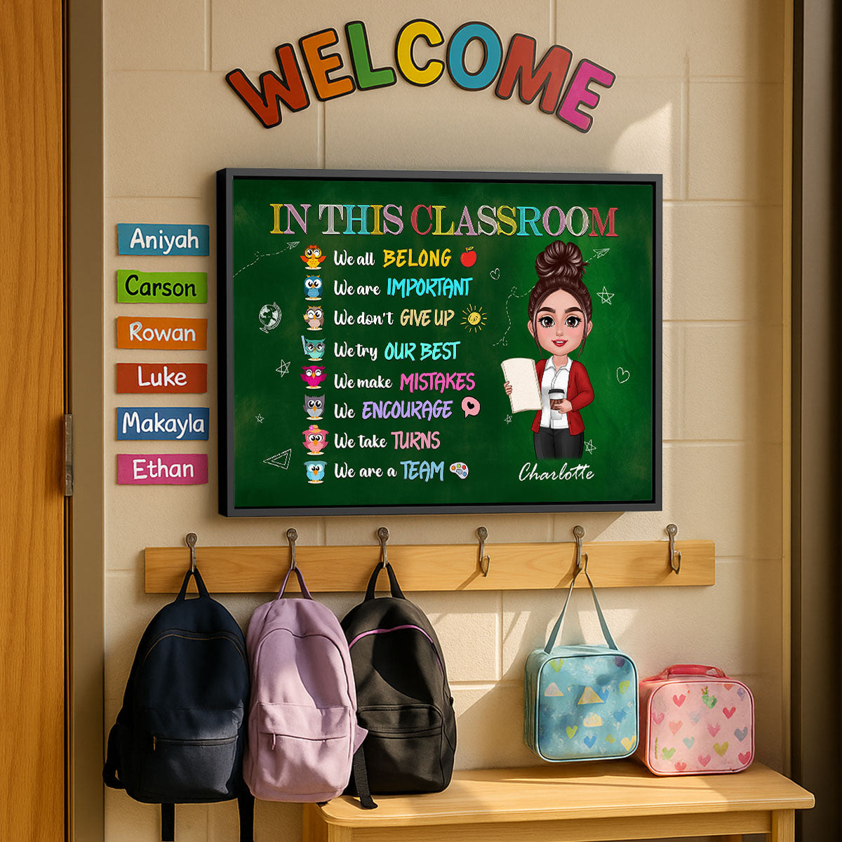 Cute Owls In This Classroom Teacher Personalized Poster
