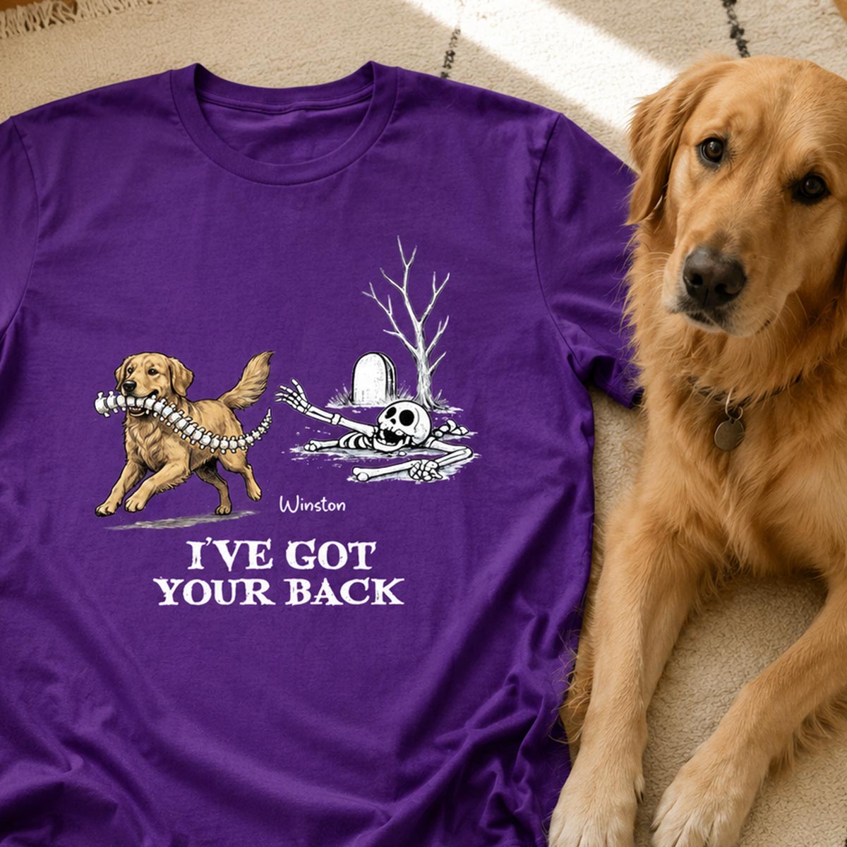 I've Got Your Back Funny Custom Photo Dog Stealing Backbone - Personalized Shirt - Funny Halloween Costume For Dog Lovers