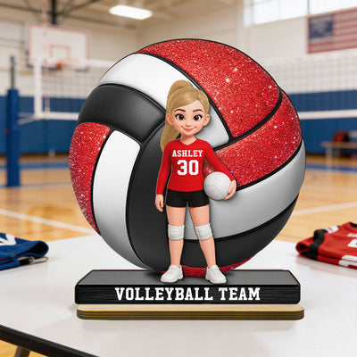 Proud Volleyball Player - Personalized 2-Layered Wooden Plaque - Gift For Volleyball Players, Volleyball Lovers