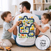 Tired Dads Club Construction Car Track Massage Double-Sided Shirt - Funny Father's Day Gift For Dad