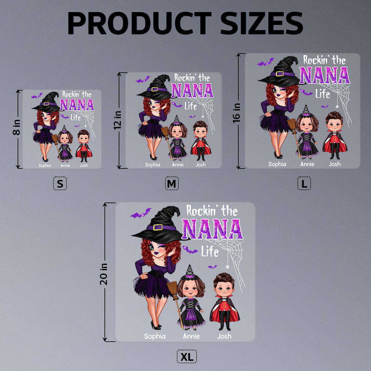 Pretty Woman Halloween Rockin' The Grandma Mom Auntie Life Personalized Decal, Halloween Decoration