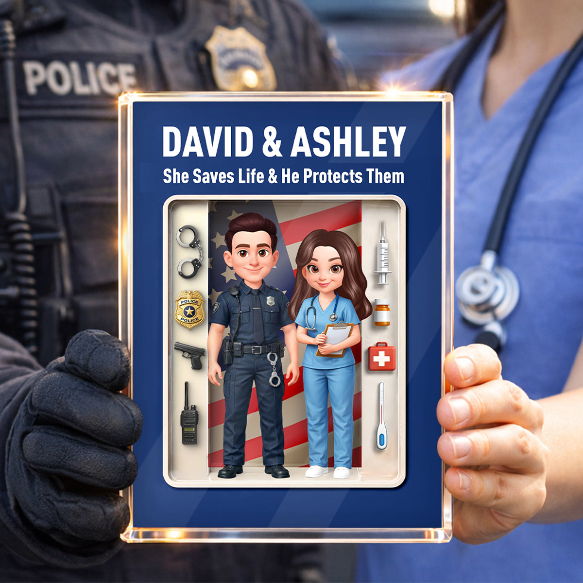 Custom Career "Action Figure" Style Acrylic Block Plaque - Heartfelt Gift for Him, for Her