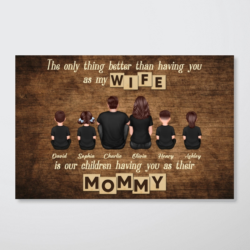 Having You As Their Mommy Personalized Poster, Gift For Wife, Her