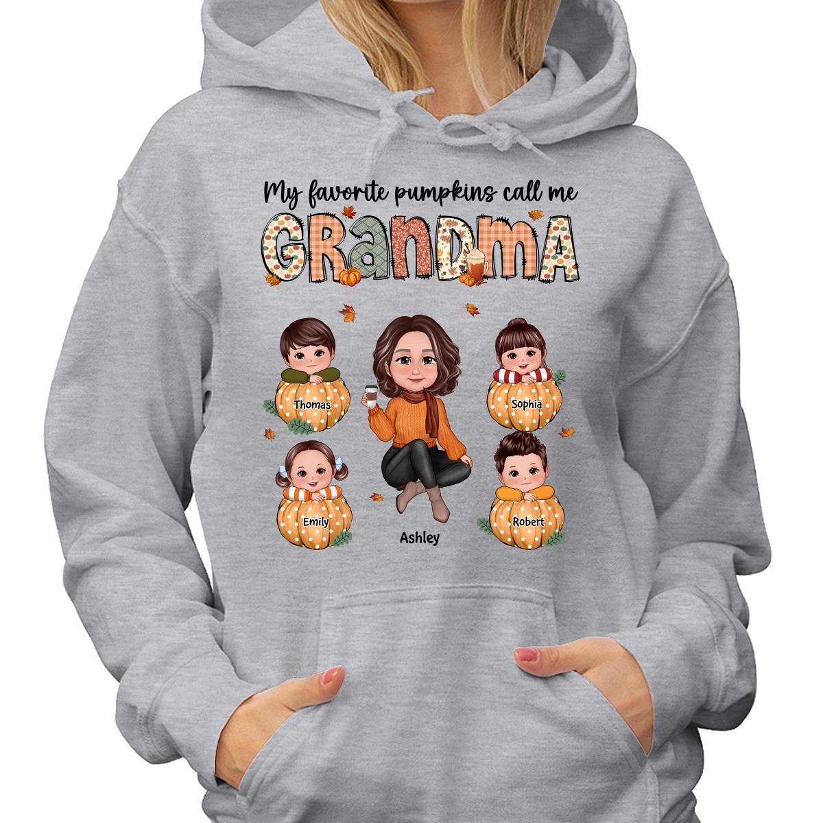 My Favorite Pumpkins Call Me Grandma Mom Personalized Shirt