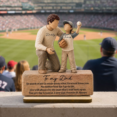 You Are The Greatest Father & Son 2D Flat Printed - Personalized 2-Layered Wooden Plaque - Sentimental Father's Day Gift For Dad From Son