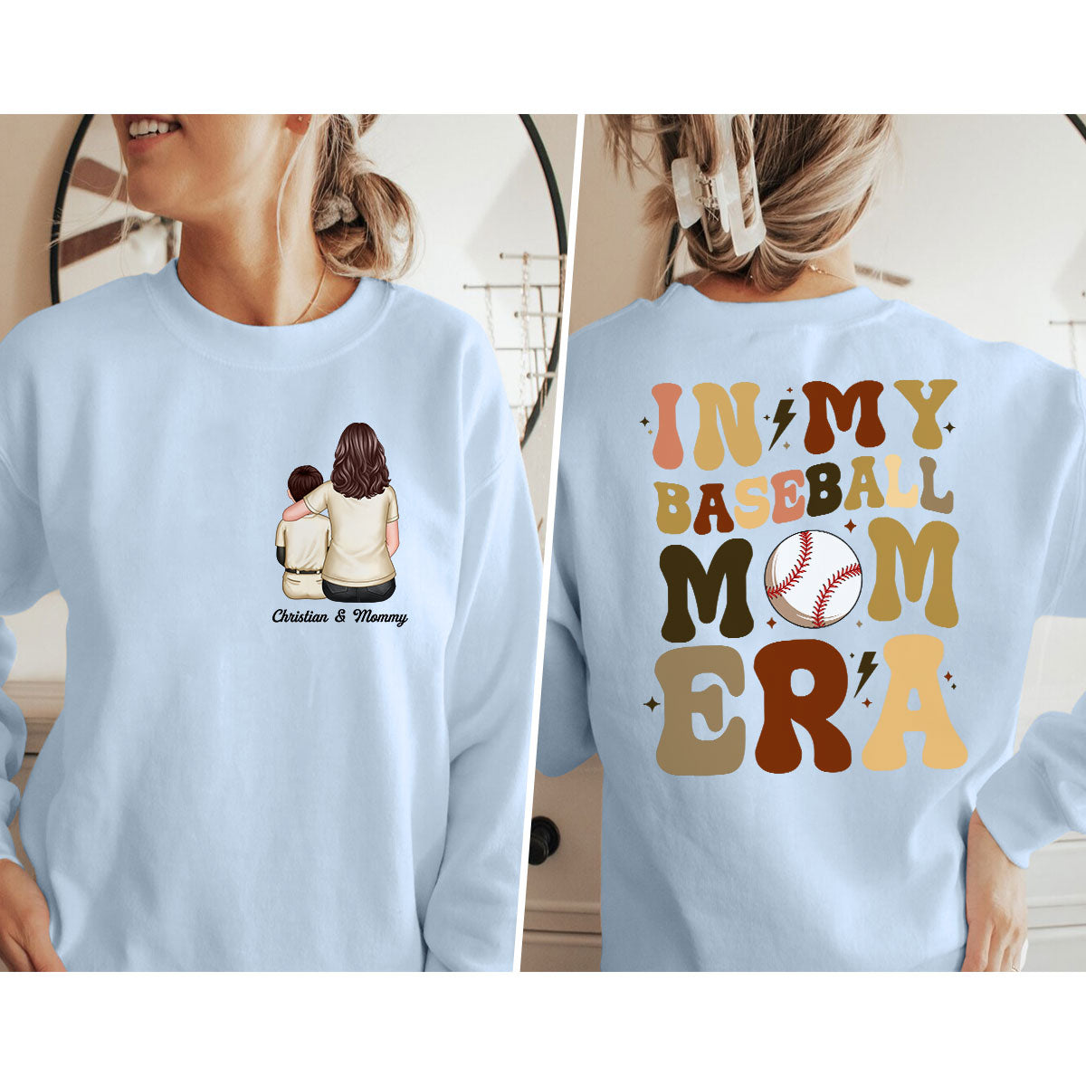 In My Baseball Mom Era Gift Personalized Shirt