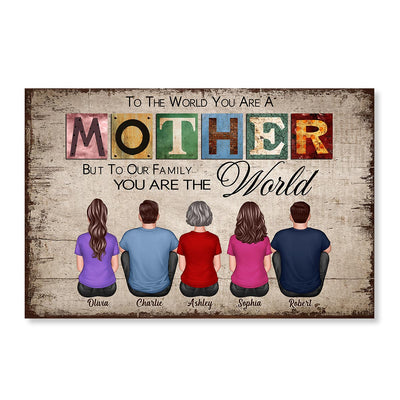 To The World You Are A Mother Gift For Mom Personalized Horizontal Poster