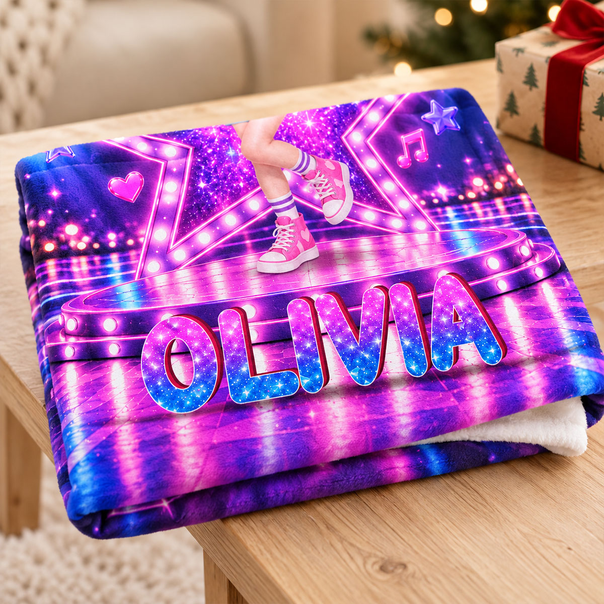 Pretty Girl Pop Star - Personalized Fleece Blanket - Gift For Daughter, Granddaughter