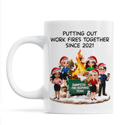 Dumpster Fire Response Team - Personalized Mug - Funny Gift For Coworkers, Work Besties