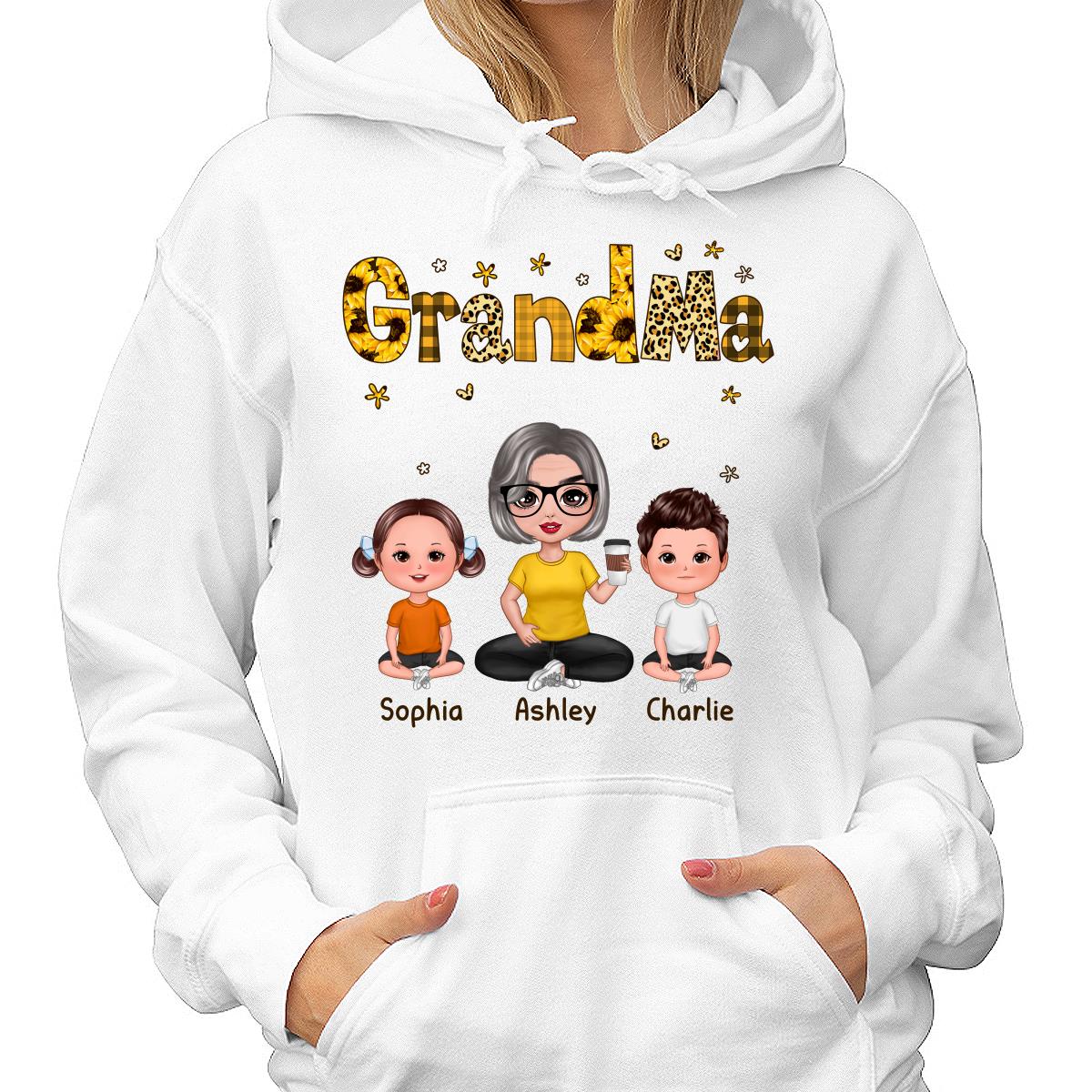 Doll Grandma Grankids Yellow Pattern Personalized Shirt