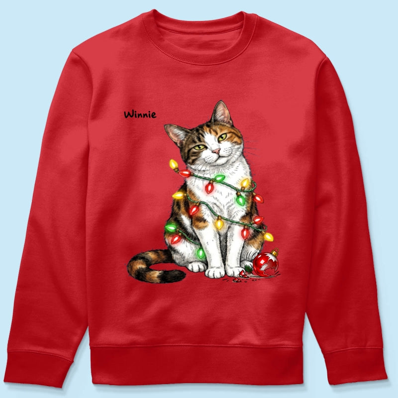 Custom Pet Portrait Bossy Cat Upload Your Photo - Personalized Shirt - Funny Christmas Gift For Cat Lover