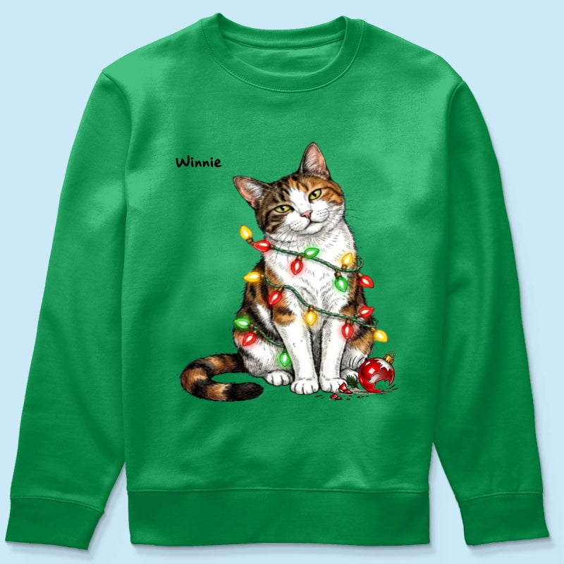 Custom Pet Portrait Bossy Cat Upload Your Photo - Personalized Shirt - Funny Christmas Gift For Cat Lover