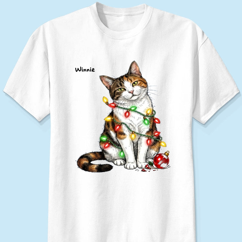 Custom Pet Portrait Bossy Cat Upload Your Photo - Personalized Shirt - Funny Christmas Gift For Cat Lover