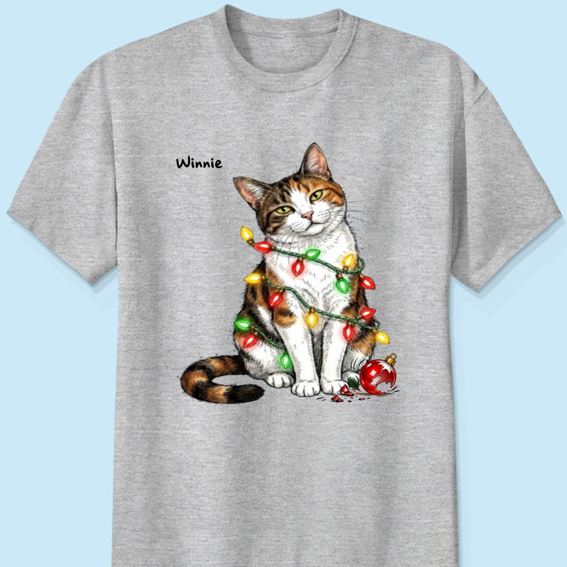 Custom Pet Portrait Bossy Cat Upload Your Photo - Personalized Shirt - Funny Christmas Gift For Cat Lover