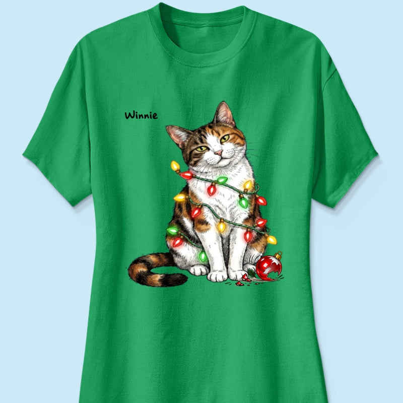 Custom Pet Portrait Bossy Cat Upload Your Photo - Personalized Shirt - Funny Christmas Gift For Cat Lover