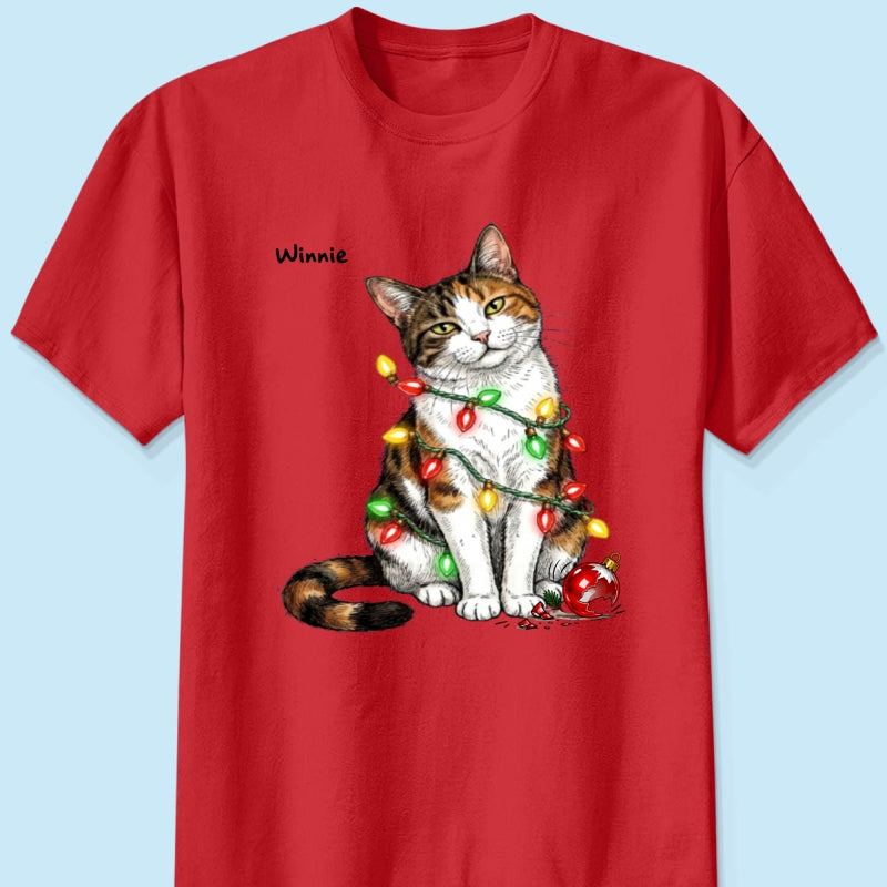Custom Pet Portrait Bossy Cat Upload Your Photo - Personalized Shirt - Funny Christmas Gift For Cat Lover
