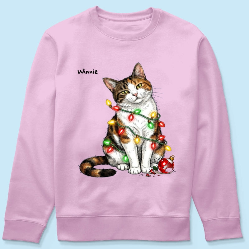 Custom Pet Portrait Bossy Cat Upload Your Photo - Personalized Shirt - Funny Christmas Gift For Cat Lover