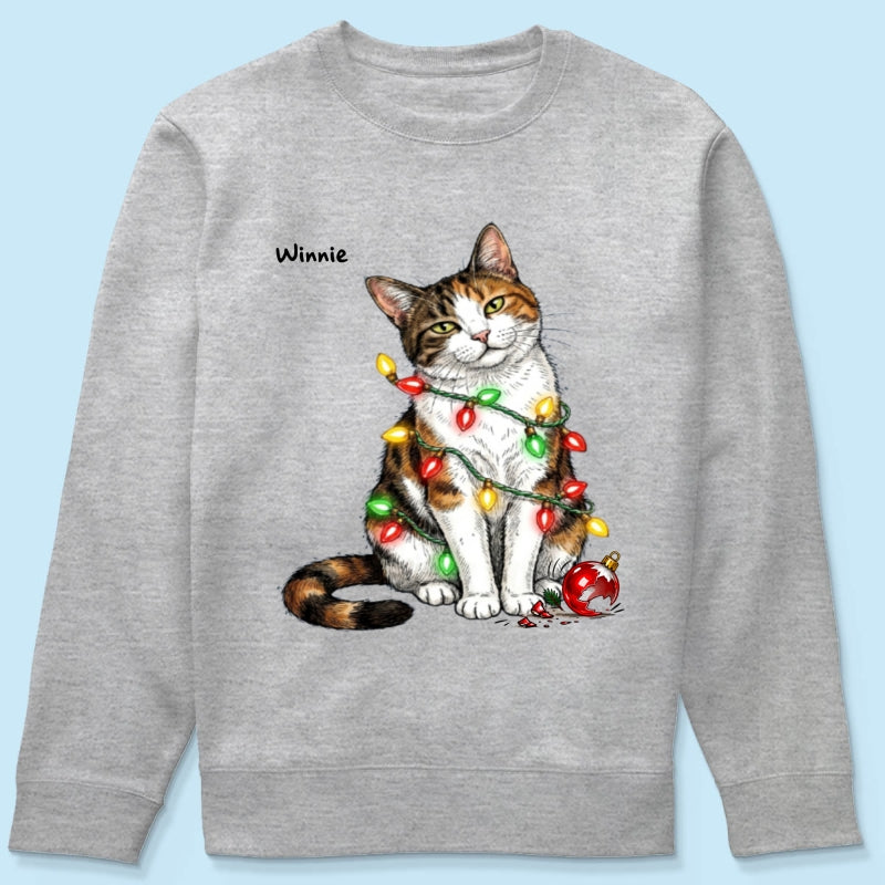 Custom Pet Portrait Bossy Cat Upload Your Photo - Personalized Shirt - Funny Christmas Gift For Cat Lover
