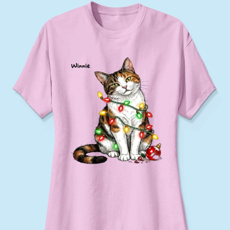 Custom Pet Portrait Bossy Cat Upload Your Photo - Personalized Shirt - Funny Christmas Gift For Cat Lover
