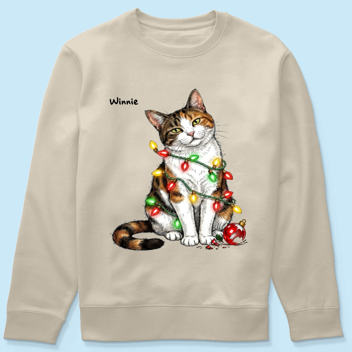 Custom Pet Portrait Bossy Cat Upload Your Photo - Personalized Shirt - Funny Christmas Gift For Cat Lover