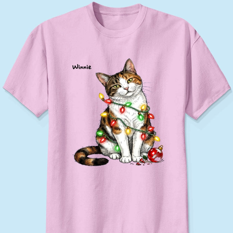 Custom Pet Portrait Bossy Cat Upload Your Photo - Personalized Shirt - Funny Christmas Gift For Cat Lover