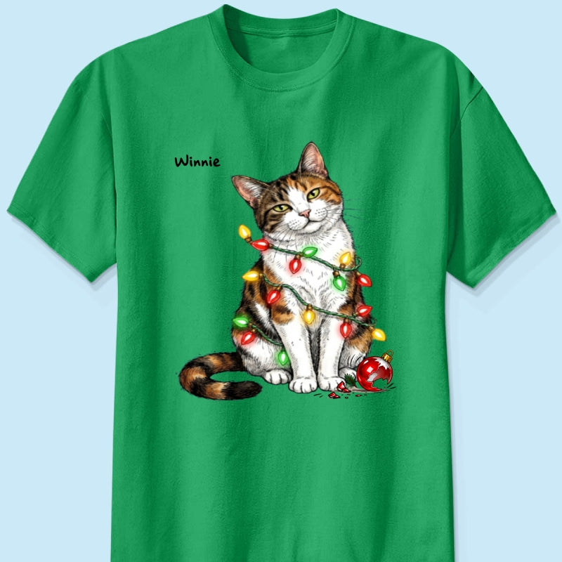 Custom Pet Portrait Bossy Cat Upload Your Photo - Personalized Shirt - Funny Christmas Gift For Cat Lover