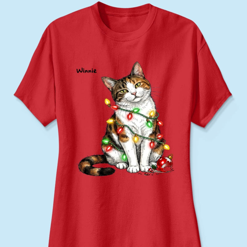 Custom Pet Portrait Bossy Cat Upload Your Photo - Personalized Shirt - Funny Christmas Gift For Cat Lover