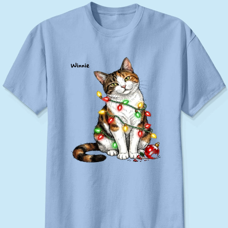 Custom Pet Portrait Bossy Cat Upload Your Photo - Personalized Shirt - Funny Christmas Gift For Cat Lover