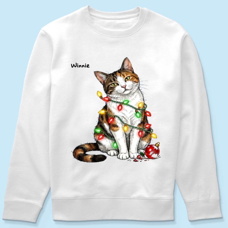 Custom Pet Portrait Bossy Cat Upload Your Photo - Personalized Shirt - Funny Christmas Gift For Cat Lover