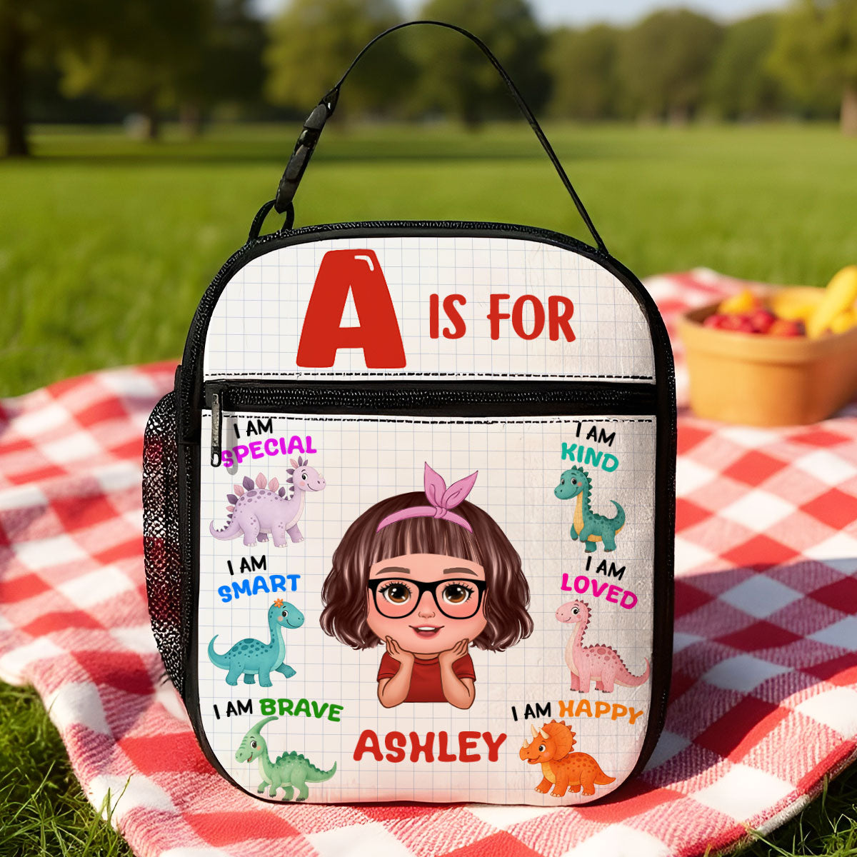 Back To School Gift for Kids, I Am Special Smart Brave Kind Loved Happy Personalized Lunch Bag
