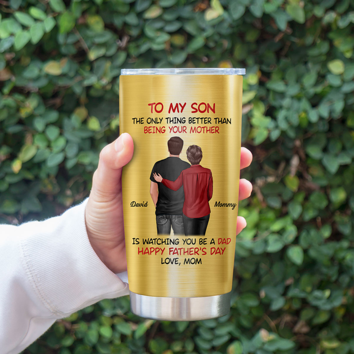 To My Son From Mom Personalized Tumbler| Heartfelt Father's Day Gift For Son
