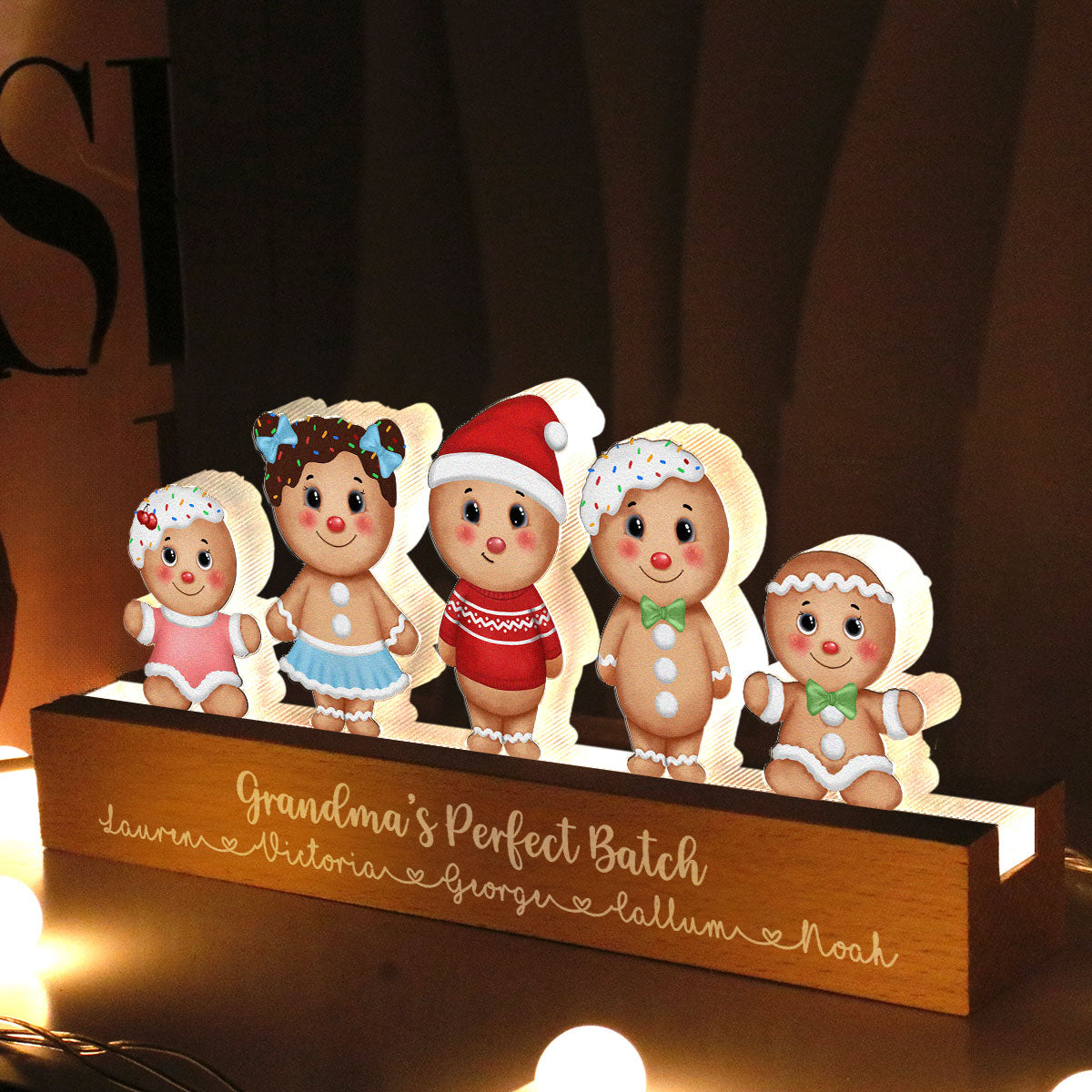 Custom Shape Grandma's Perfect Batch Acrylic LED Night Light, Personalized Christmas Gift For Grandmothers